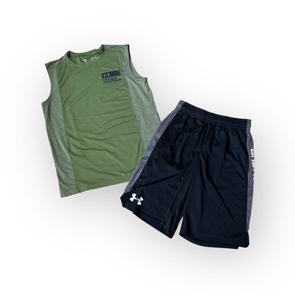 Boys Under Armour Tank And Shorts Set - Picture 1 of 8